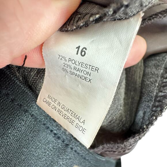 Briggs Light Brown High Rise Straight Leg Lightweight Trouser Dress Pants Sz 16 - Picture 6 of 7